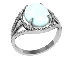 Кольцо из серебра р.17,5 ПРИВОЛЖСКИЙ ЮВЕЛИР 261227-LN, лунный камень