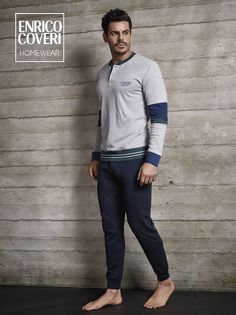 Пижама мужская Enrico Coveri EP2123 Grigio разноцветная XL