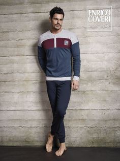 Пижама мужская Enrico Coveri EP2124 Denim разноцветная XL