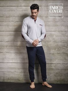 Пижама мужская Enrico Coveri EP2127 Grigio разноцветная XL