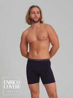 Трусы мужские Enrico Coveri EB1000LONG синие XL
