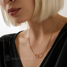 Колье из золота 45 см Красцветмет НХ 12-1554d-0,5