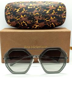 Солнцезащитные очки женские Ana Hickman AH3198T01 зеленые