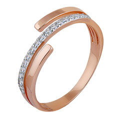 Кольцо из золота р.17,5 Azade К132-1275, фианит