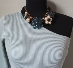 Колье из бижутерного сплава 40 см Fashion Jewerly 157, бусины/жемчуг искусственный