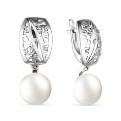 Серьги из серебра DeFleur 52282S1, жемчуг культивированный