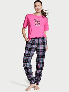 Пижама женская Victorias Secret 11222341 разноцветная 2XL Regular