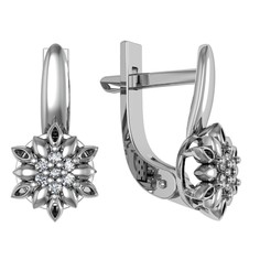 Серьги из серебра ПРИВОЛЖСКИЙ ЮВЕЛИР 301528-FA11, фианит