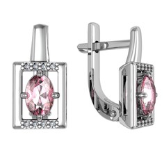 Серьги из серебра ПРИВОЛЖСКИЙ ЮВЕЛИР 301600-FA11FA46, фианит
