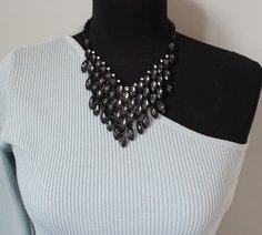 Колье из бижутерного сплава 45 см Fashion Jewerly 176, агат/стразы