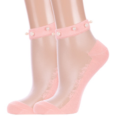 Комплект носков женских Hobby Line 2-нжсту2572-1 розовых 36-40, 2 пары