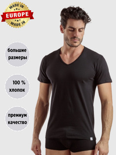 Футболка мужская Enrico Coveri ET1101 черная 3XL