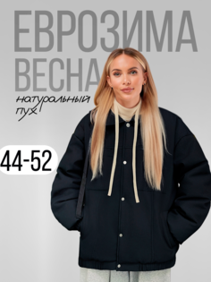 Пуховик женский 229921 черный L No Brand