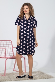 Халат женский Виолетта Амур-1 синий 46 RU Violetta