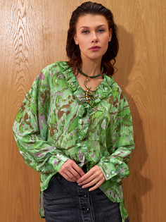 Блуза женская ALZA CH0035A зеленая 44-46 RU