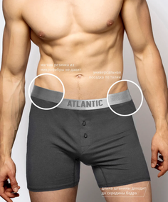 Трусы мужские Atlantic BMB-005 серые 2XL