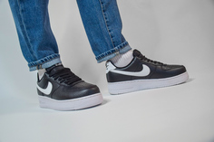 Кеды унисекс Nike Air Force 1 черные 8 US