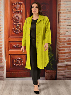Пальто женское DARKWIN DARK9765 зеленое 56-58 RU
