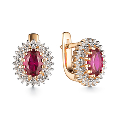 Серьги из золота Dewi 213020002, рубин