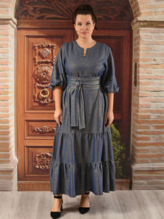 Платье женское DARKWIN 9716 синее 58-60 RU