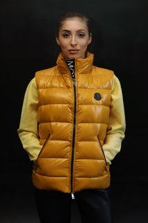 Утепленный жилет женский Moncler LUX желтый S