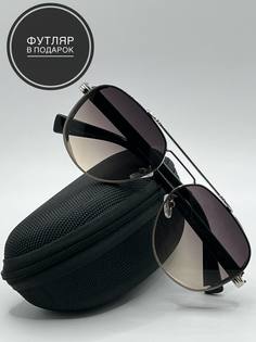 Солнцезащитные очки женские SunGold Капля с перекладиной коричнево-серые