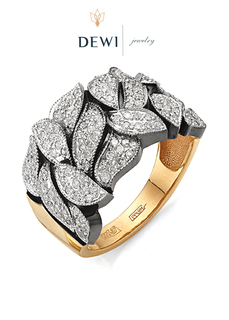 Кольцо из золота р.19 Dewi 101010032, бриллиант