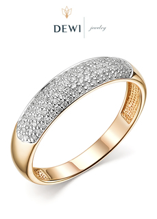 Кольцо обручальное из золота р.18 Dewi 101010098, бриллиант