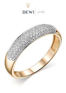 Кольцо обручальное из золота р.19 Dewi 101010098, бриллиант