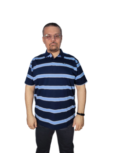 Футболка мужская Polo Pepe 158991 синяя 8XL