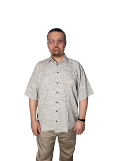 Рубашка мужская Olser 19023525 бежевая 6XL
