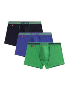 Комплект трусов мужских Atlantic 3MP-181 зеленых, синих, фиолетовых 2XL, 3 шт.