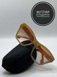 Солнцезащитные очки женские SunGold КошкаКлетка, коричневые