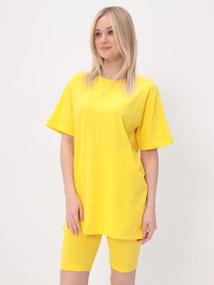 Футболка женская MOM 1 2152 желтая 3XL