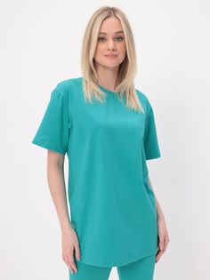 Футболка женская MOM 1 2152 бирюзовая 4XL