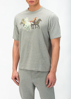 Футболка мужская NoBrand 5TS061 серая XL Kenzo