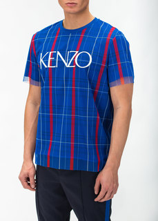 Футболка мужская NoBrand 5TS202 синяя XL Kenzo