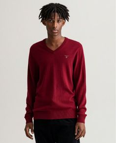 Пуловер мужской GANT 8010520 бордовый 2XL