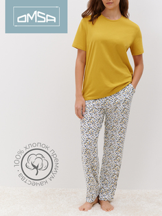 Пижама женская Omsa 0226D желтая XL