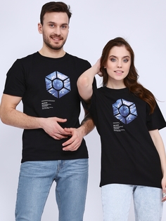 Футболка унисекс КосмоМерч Белуха черная S
