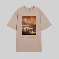 Футболка унисекс КосмоМерч Титан бежевая 2XL
