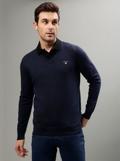 Пуловер мужской GANT 8030552 синий XL