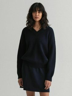 Пуловер женский GANT 4805153 синий S