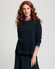 Джемпер женский GANT 4800504 синий 2XL