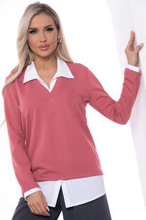 Пуловер женский LT Collection На высоте красный 50 RU