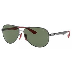 Солнцезащитные очки унисекс Ray-Ban RB8313M зеленые