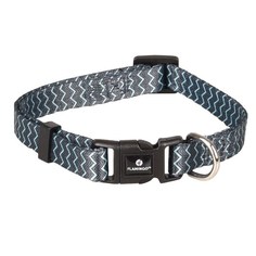 Ошейник для собак Flamingo SINAM, зеленый, серый, нейлон, S, 30-45 см, ширина 1,5 см