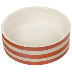 Миска Пижон Полоски, керамическая, терракотовая, 10,5 х 4 см, 180 мл