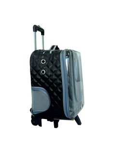 Рюкзак-переноска для животных N1, на колесах, голубая, текстиль, 20x34x50 см