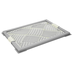 Туалет для собак ZooOne Мини с сеткой, серый, пластик, 46х34х2 см